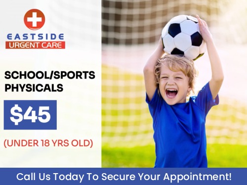 A sport physical is an important medical examination that is conducted to assess a person's overall health and fitness level in relation to their participation in sports activities. Some common benefits include identifying and treating existing health problems, preventing injuries, ensuring fitness levels, and much more. Eastside Urgent Care in Cincinnati, OH offers comprehensive school and sports physical examinations. For more information, contact us or book a same-day priority appointment. We are conveniently located at 988 Ohio Pike, Cincinnati, OH 45245.